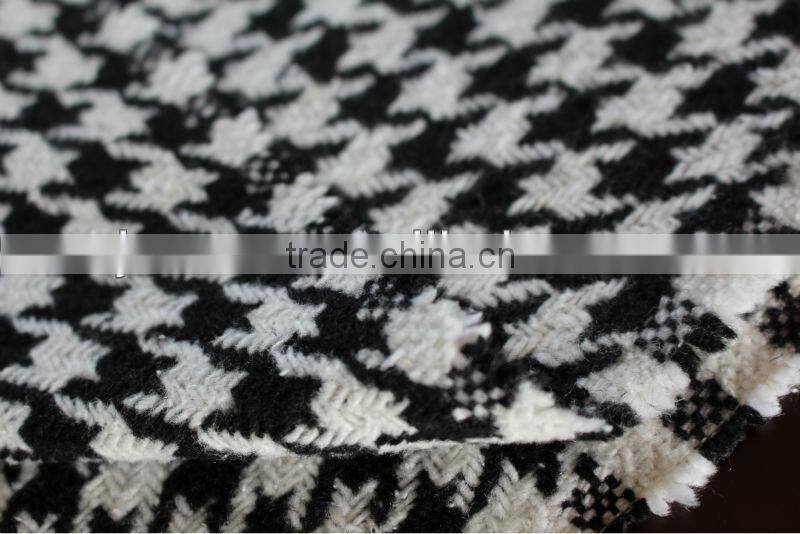 Trendy Houndstooth Wool Fabric