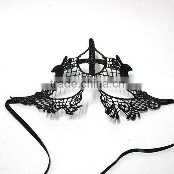 Cheap in stock black lace masquerade ball mask bulk Eye Mask Sexy Lace Venetian Masquerade fancy dress costume