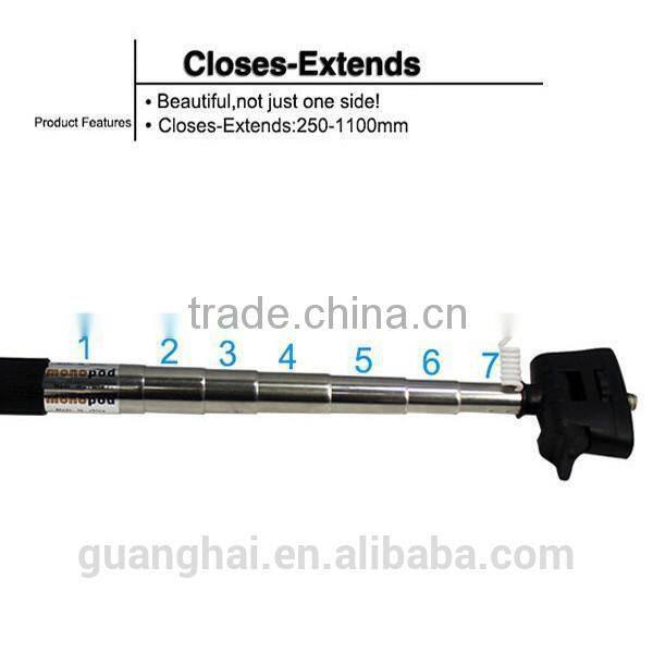 New product for 2015 extended monopod selfie stick z07-5 s cable control for cell phone