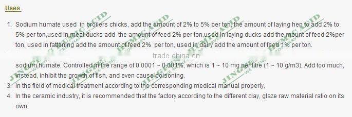 50% 60% 70% Sodium Humate For Feed Additives Agriculture, Powder Flake Crystal Granule Form