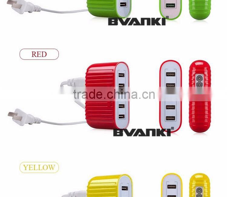 Low Price OEM Factory supply CE ROHS FCC Approved Newest portable fast multi USB Smart Charger 40w 5v 6a 5 port usb charger