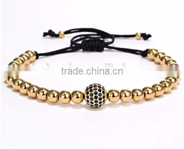 2016 New Fashion Popular Macrame Beads Bracelet With With TOP BEST PVD Plating