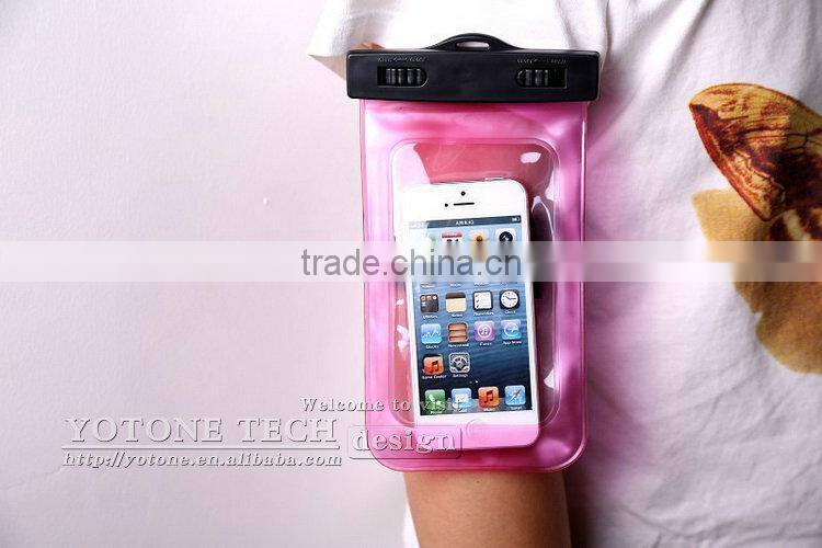 Customized Mobile Waterproof Phone Bag Case / PVC bag waterproof case for Samsung galaxy grand duos