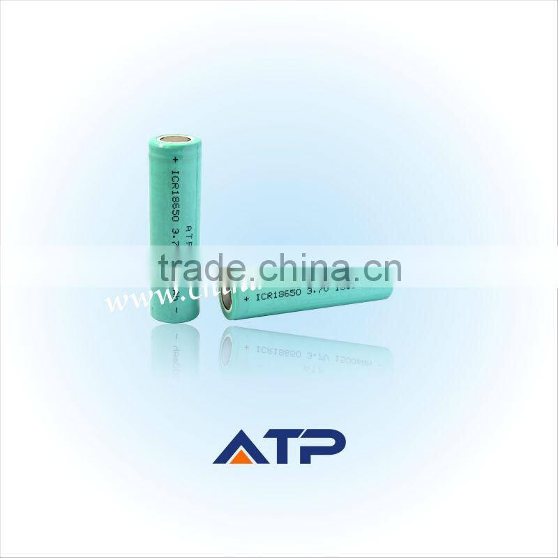 ICR18650 rechargeable li-ion battery 10A discharging current 1500mah