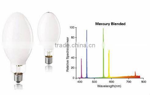 JX Blended Light Mercury Lamps HWL MBF GYZ E-Shape 250W, coat- Factory