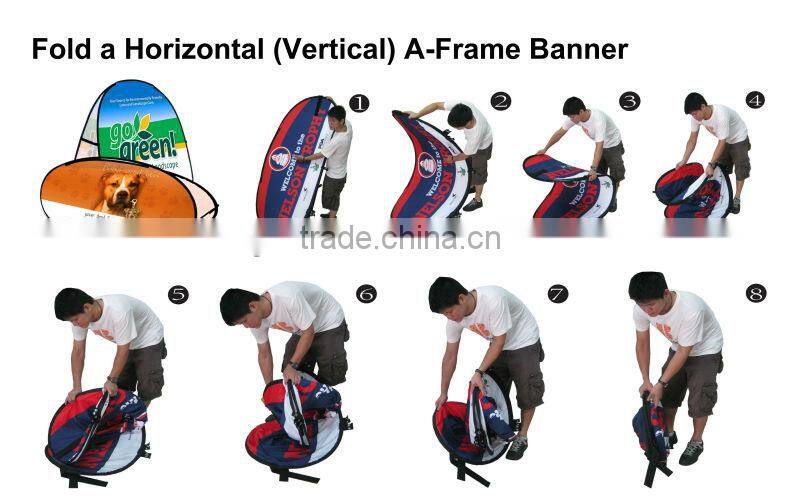 Custom velcro and oval pop up banner