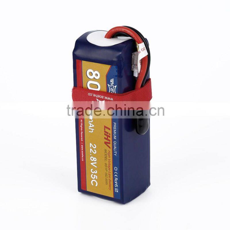 ACEHE 22.8V 8000mAh 35C 6S1P 182.4Wh High Voltage Powerful Rechargeable Lipo Battery