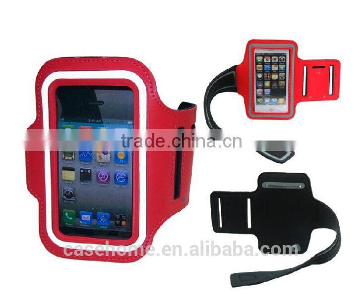 Adjustable size logo printed armband,elastic velcro armband,armband cell phone case