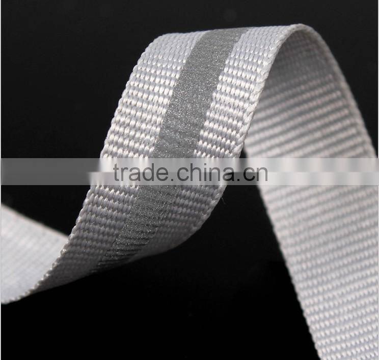 Webbing Wholesale,1.0cm,White polyester Reflective Slik Webbing,Strap, Luggage Apparel Accessories Webbing