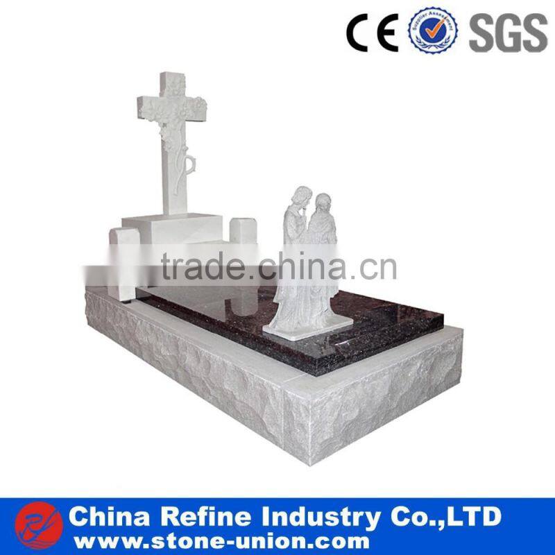 Customized grey tombstone and monument factory wholesale