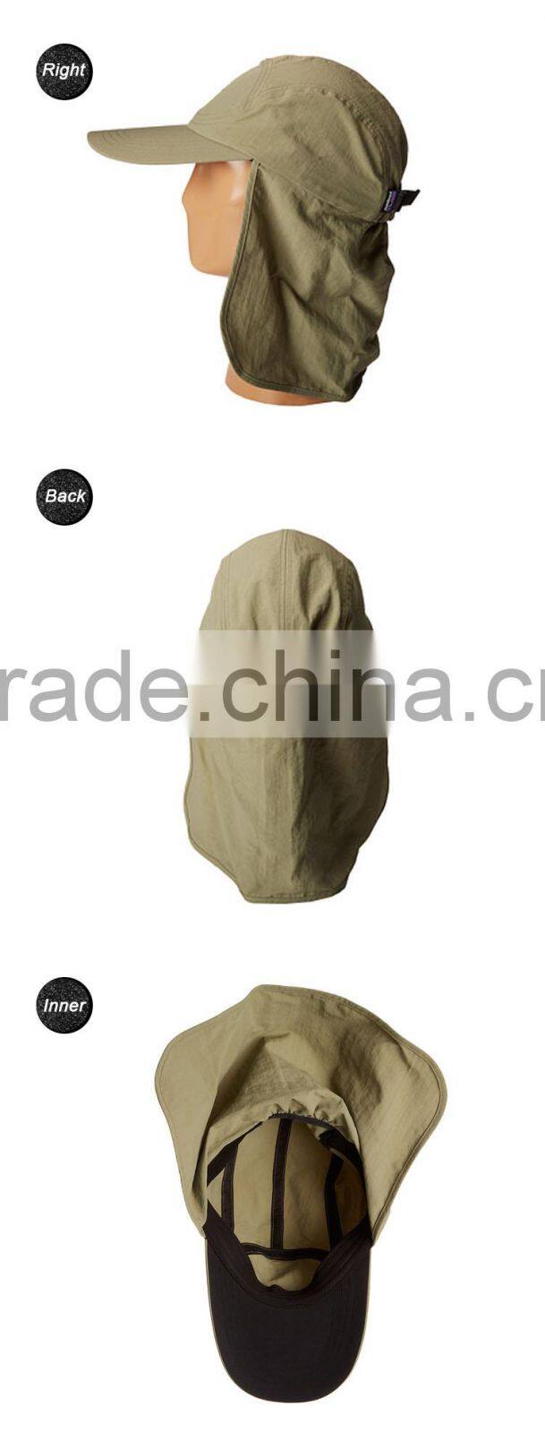 Microfiber lampshade neck cover flap legionnaire campaign mosquito net outdoor hat