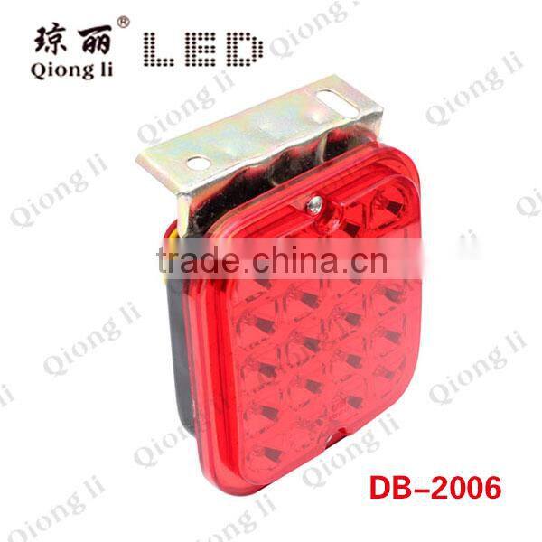 high quality steel bracket PC lens 24v led red universal square lamp red