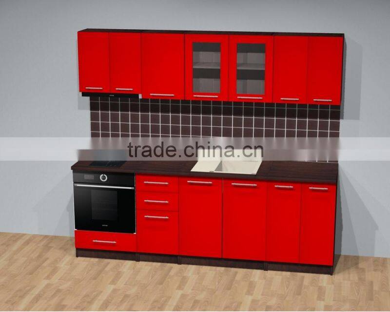 Kithcen set corner 240 cm melamine gloss