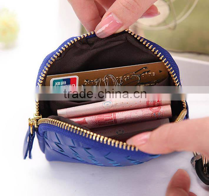 2015 fashion PU leather designer coin wallet,coin bag with zipper