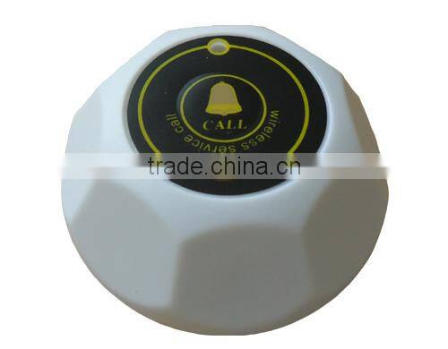 wireless waiter call system for restaurant with K-4-C-Blue led digital receiver and K-M table button for customer
