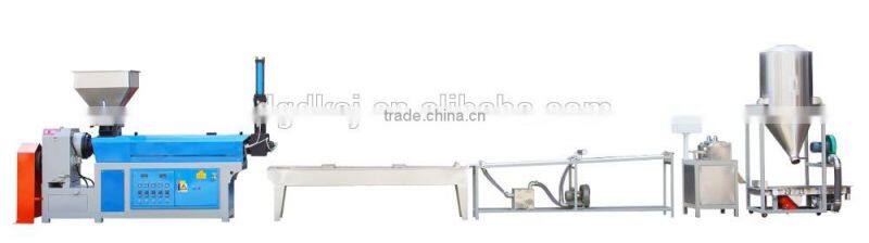 Brunei hot sale DEKE single stage PP,PS,PC,ABS scrap recycling line (water ring hot cutting)