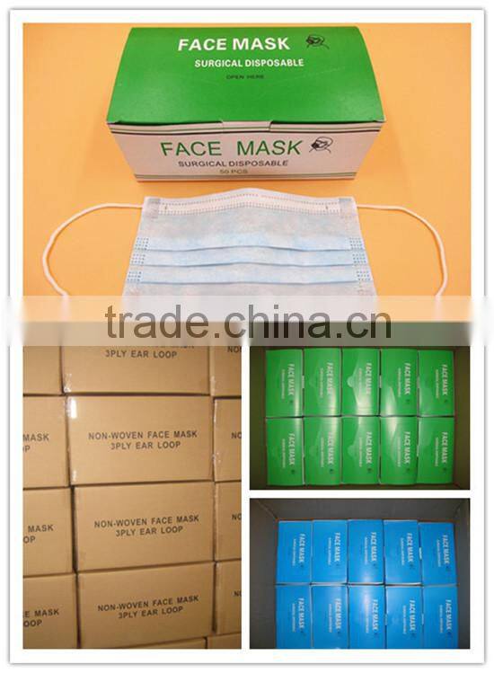 Disposable earloop dust protective face mask