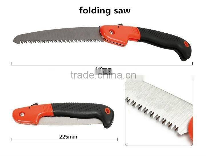 180MM 65mn steel Hand garden folding saw with black handle