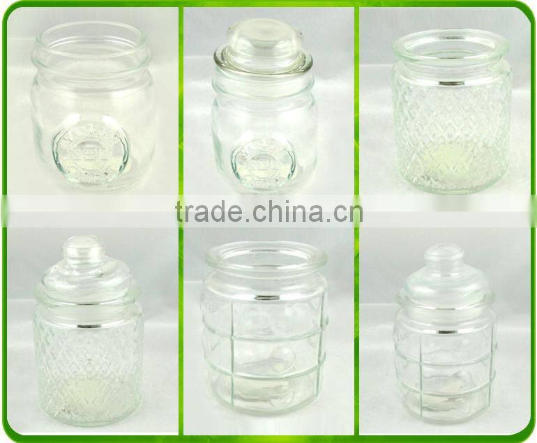 Customized Clear Fancy Water Glass Bottle Glass Jar