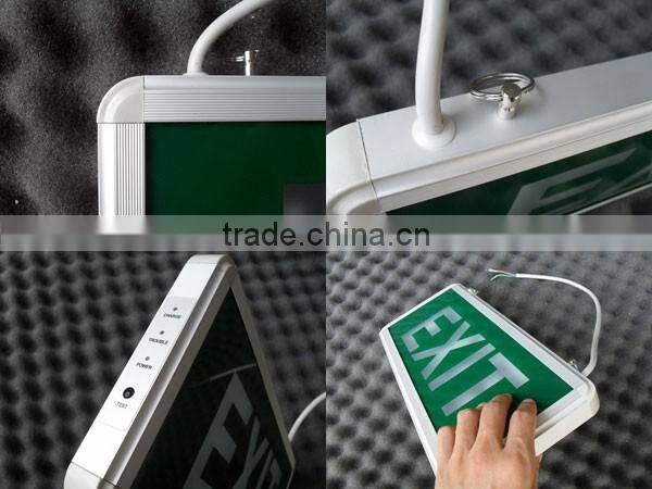 3.6 back battery emergency exit sign light with 6 pcs green led