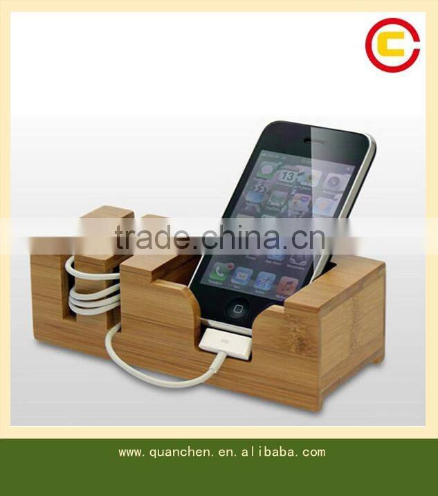 Bamboo phone holder