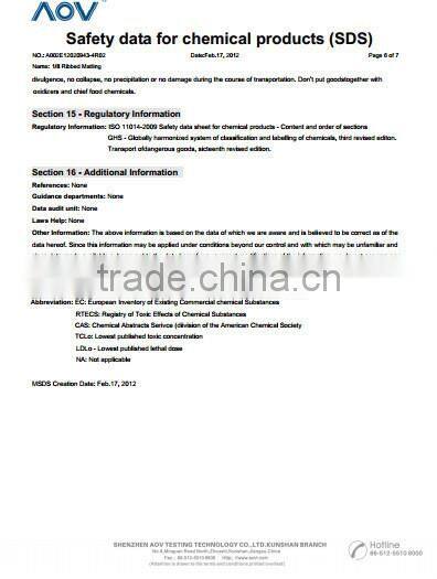 Green color non slip rubber matting rolls for workshop and wet areas