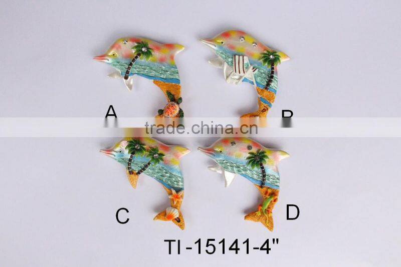 Polyresin dolphin souvenir wall plaque for sale