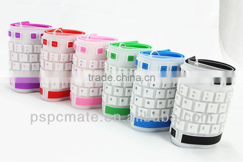 computer silica gel keyboard with led light