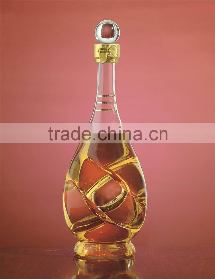 2016 New Style Professional Design Customization Eco-Friendly Clear Glass Bottle For Wine And Alcohol