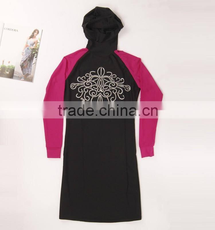 Donna Islamico Mussulmano Intera Copertura Costumi Semplice Costume Da Bagno