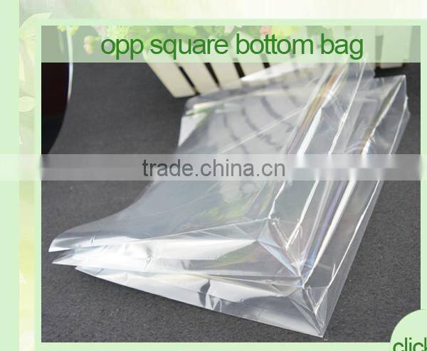 custom self adhesive plastic lamination header transparent gift packing bag