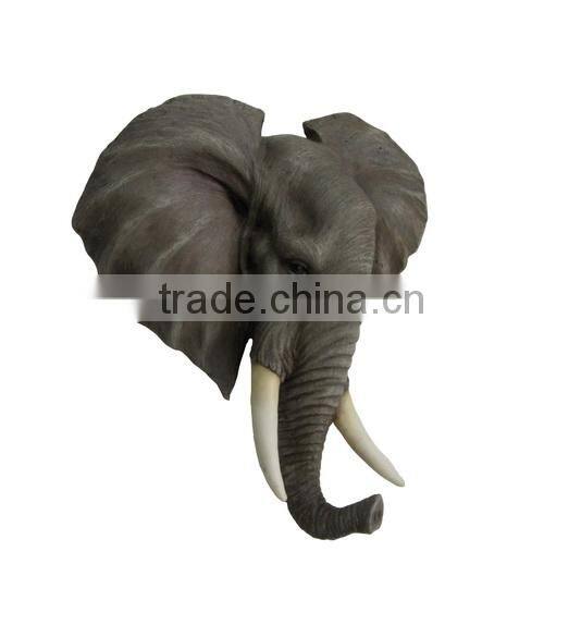 Polyresin elephant head decor animal head decoration