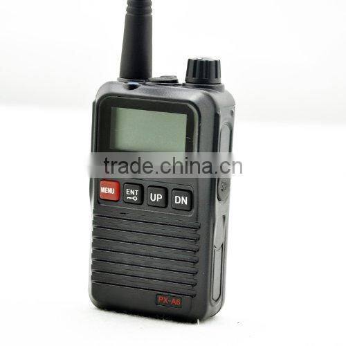MINI two way radio PX-A6 0.5W PMR 2W professional compact 50 CTCSS 104 DCS VOX