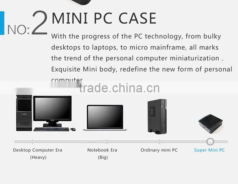 New Fanless Mini PC Cerelon J1800 Dual Core 2.41GHz 2G RAM 16G SSD Support WIN 7 Linux OS