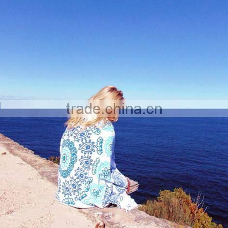 1500mm diameter turkish beach towel tassel in stock