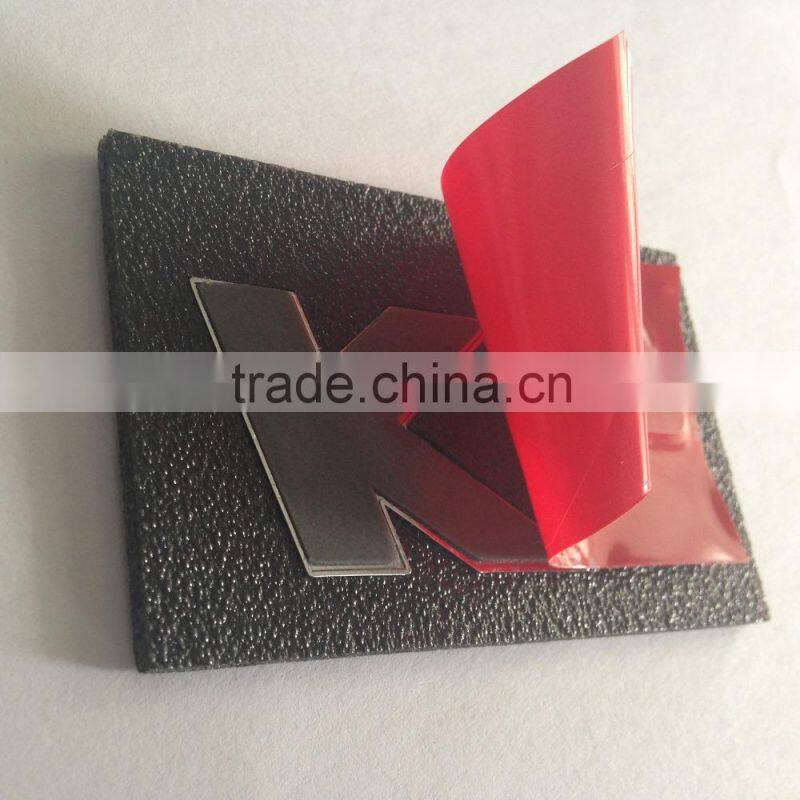 Hot sales 3D outdoors ABS plastic chrome plated self-adhesive K3 car emblem