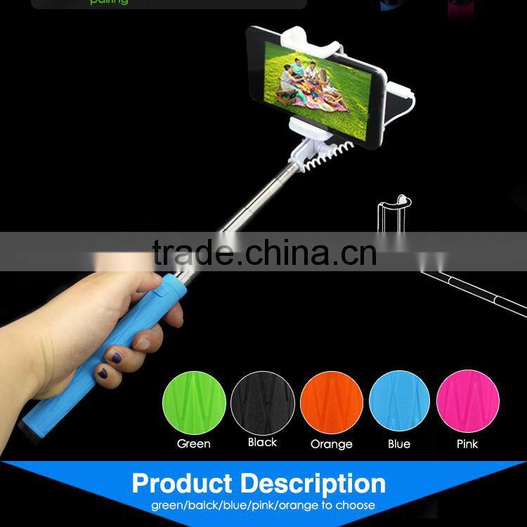 Silicon Selphie Stick, Selfie Stick with Aux Cable, Foldable Mini Monopod for Gionee Elife E7