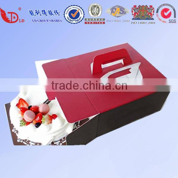 Wholesale small cake paper box/ hot sale cake paper packaging