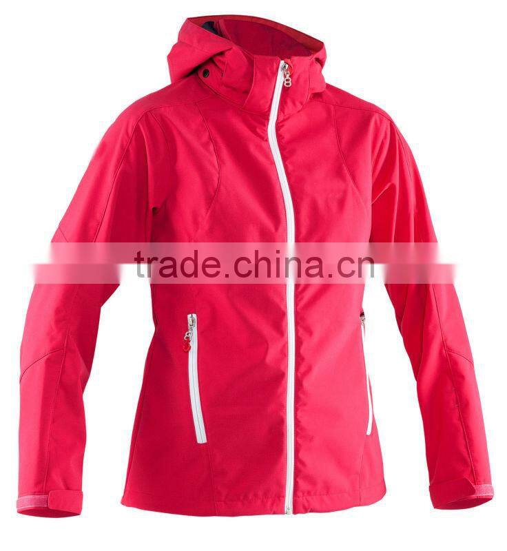 Women waterproof white softshell jacket