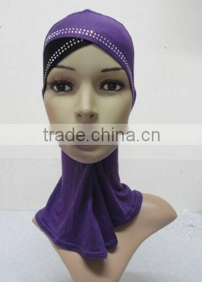 C079 new style two color ninja hats with rhinestones,neck cover hats