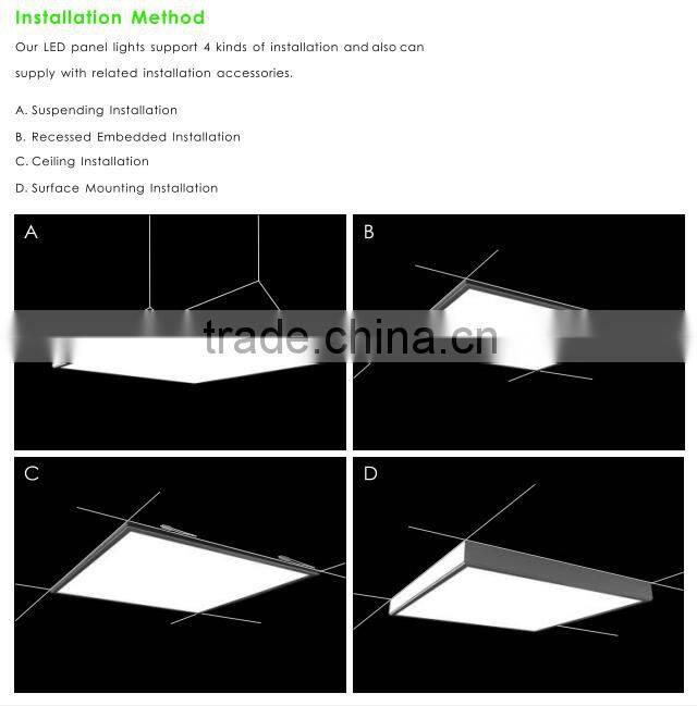 TUV-GS, CE, ROHS, SAA, CB, ISO9001Stabndard 36w led ceiling lighting panel 600x600mm