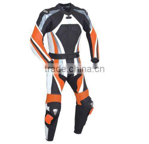 2-Pc Leather Motorcycle Racing Suit