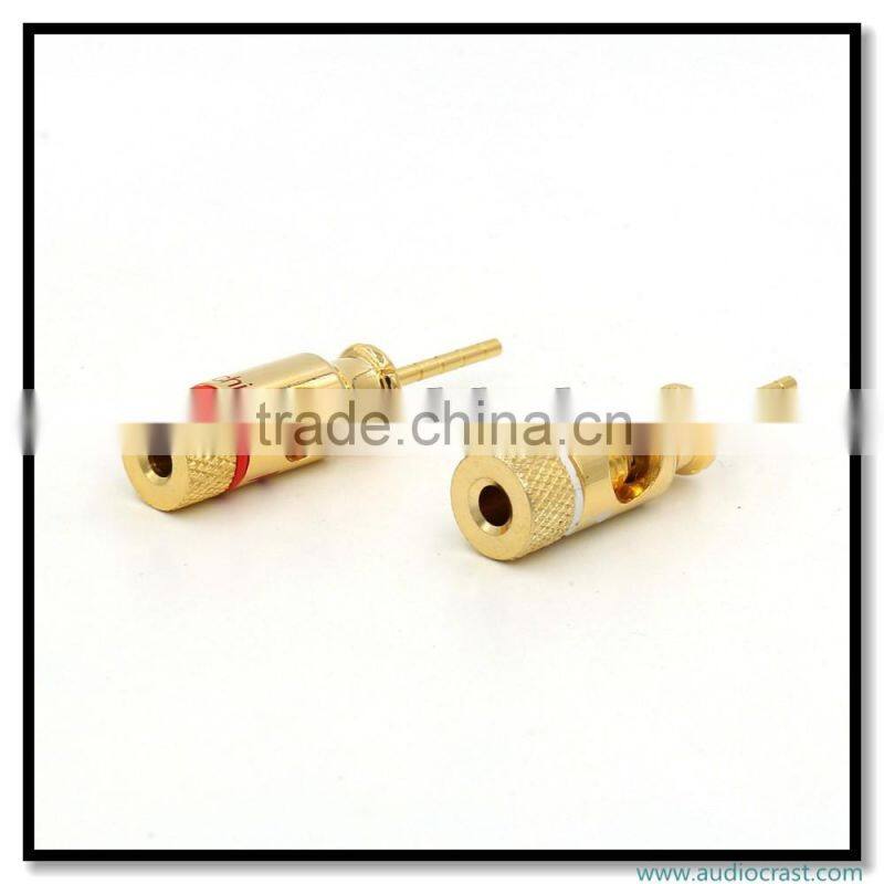 Hi-Fi 2mm Audio Pin Connector / Adaptor for Banana Plug Spade, wire