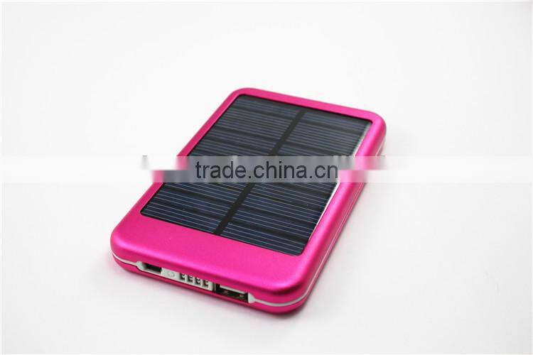 Portable universal solar charger, factory outlet price solar phone charger, green energy solar power bank