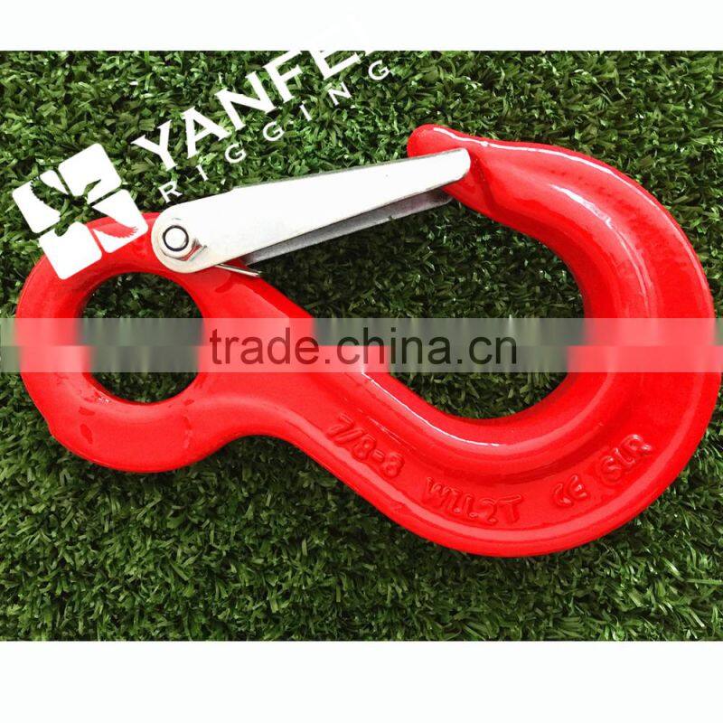 G80 Eye Sling Hook With Forged Safety Latch