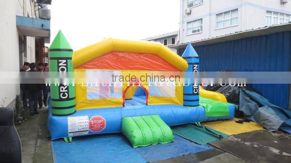 Best selling commercial Inflatable crayon Combo / inflatable crayon bouncer