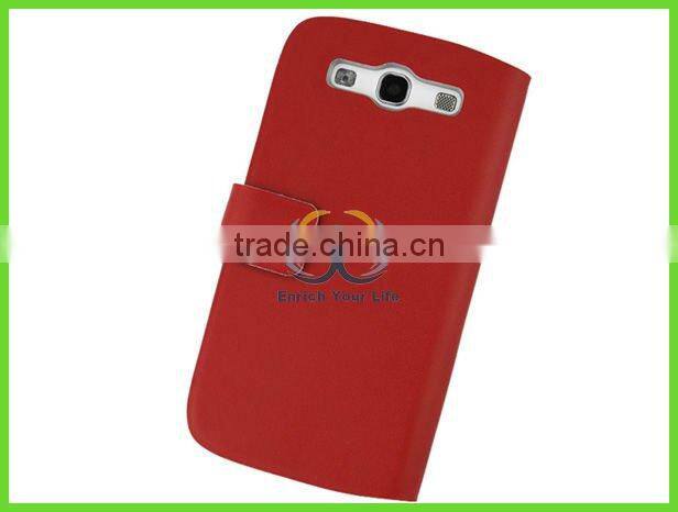 red flip case leather for samsung galaxy s3