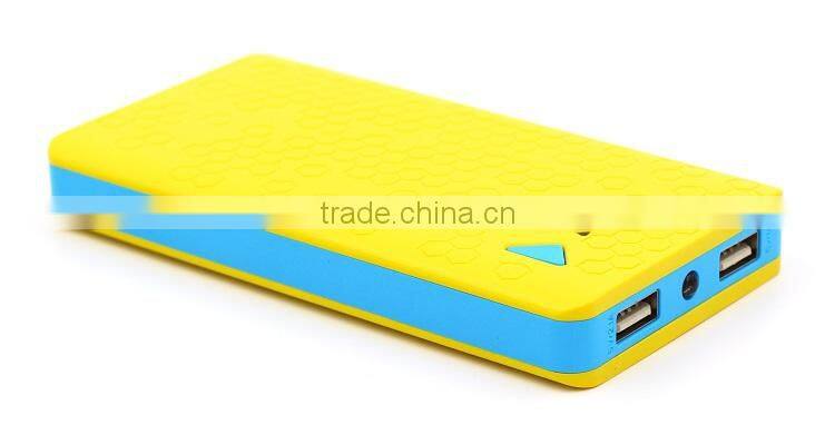 Ultra thin 8000mAh universal external portable power bank with LED charging display