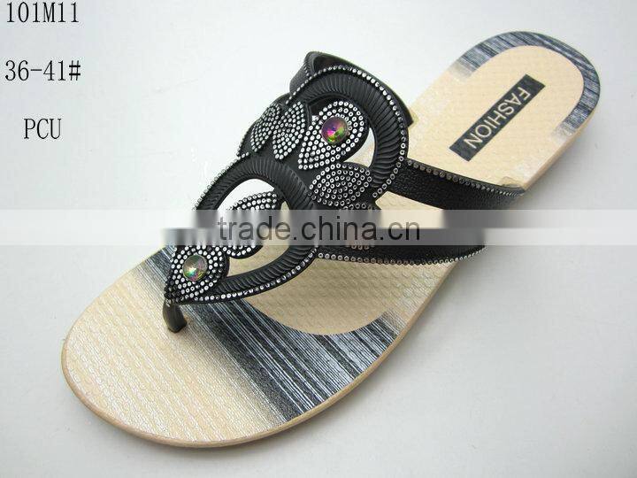 Best selling PCU Women Flipflops with Various Colors