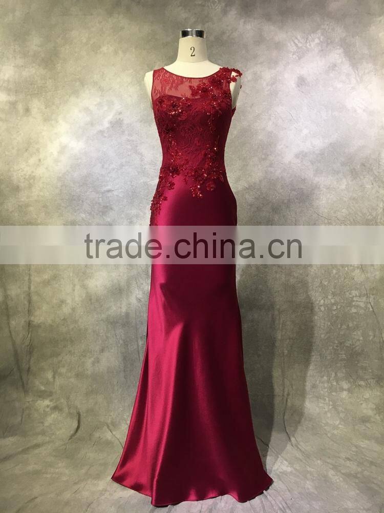 custom popular newest hot sell high quality see through evening dresses